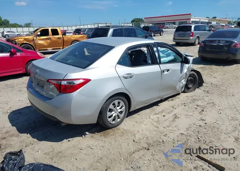 2014 Toyota Corolla L z USA, uszkodzony, nr VIN 2T1BURHE7EC138066